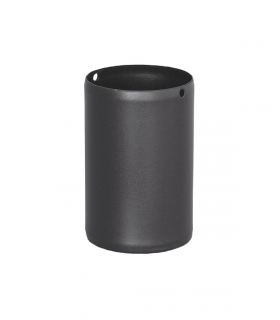 Manguito Macho-Macho Longitud 125mm PRACTIC de 80mm para Chimenea Pellet Vitrificada esmaltada en Negro