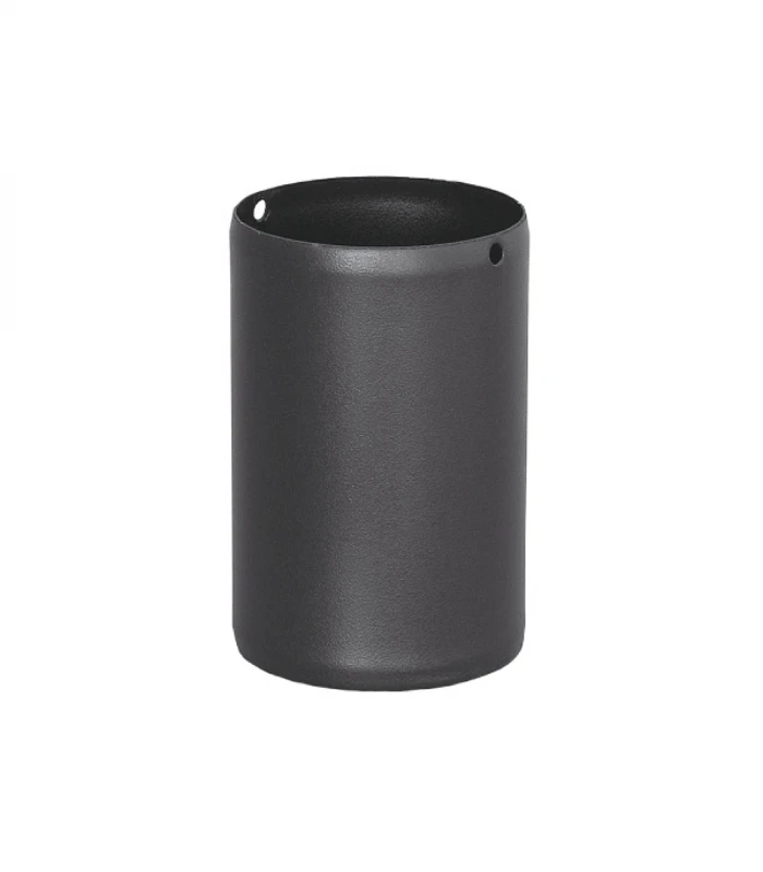 Manguito Macho-Macho Longitud 125mm PRACTIC de 80mm para Chimenea Pellet Vitrificada esmaltada en Negro