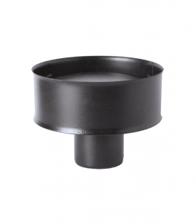 Deflector Macho Antiviento PRACTIC de 80mm para Chimenea Pellet Vitrificada esmaltada en Negro