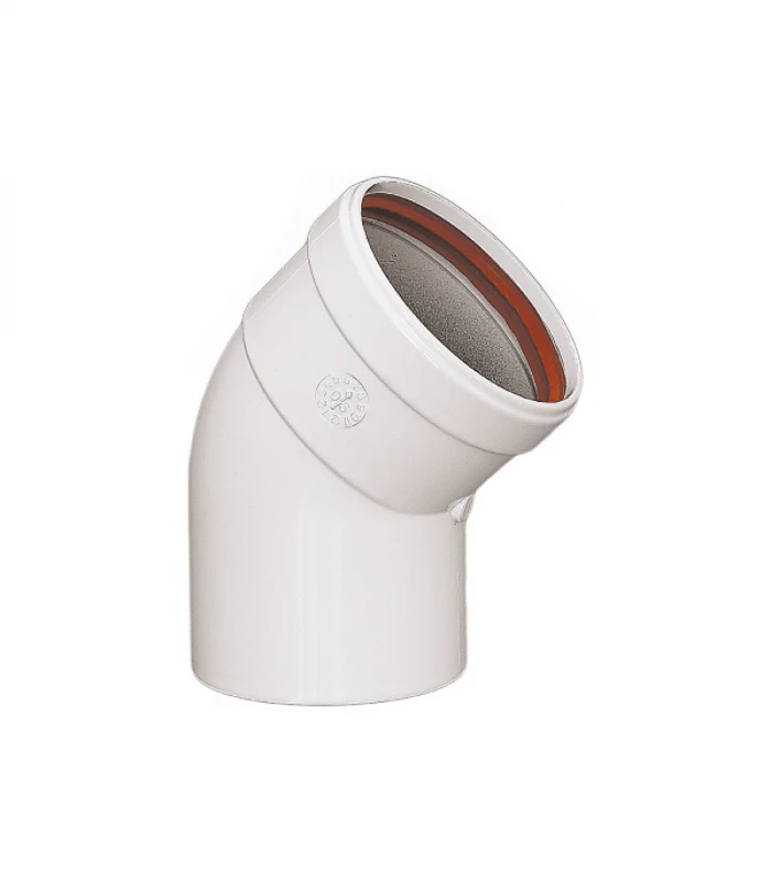 Codo 45º Macho - Hembra PRACTIC de 80mm para Chimenea Estanca de Aluminio