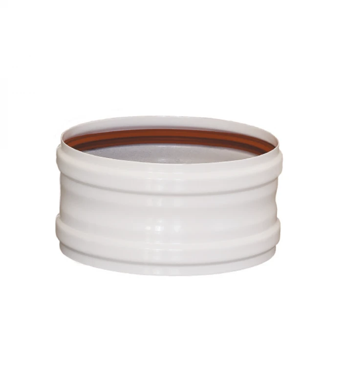 Manguito Unión Hembra - Hembra PRACTIC de 80mm para Chimenea Estanca de Aluminio