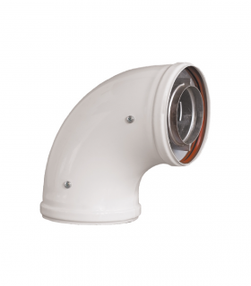Codo a 90º Hembra - Hembra PRACTIC de 60/100mm para Chimenea Estanca Coaxial de Aluminio Codo a 90º Hembra - Hembra PRACTIC de 60/100mm para Chimenea Estanca Coaxial de Aluminio