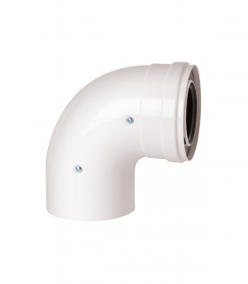 Codo a 87º PRACTIC para Chimenea Estanca Coaxial de Polipropileno (PPR) para Condensación Codo a 87º PRACTIC para Chimenea Estanca Coaxial de Polipropileno (PPR) para Condensación