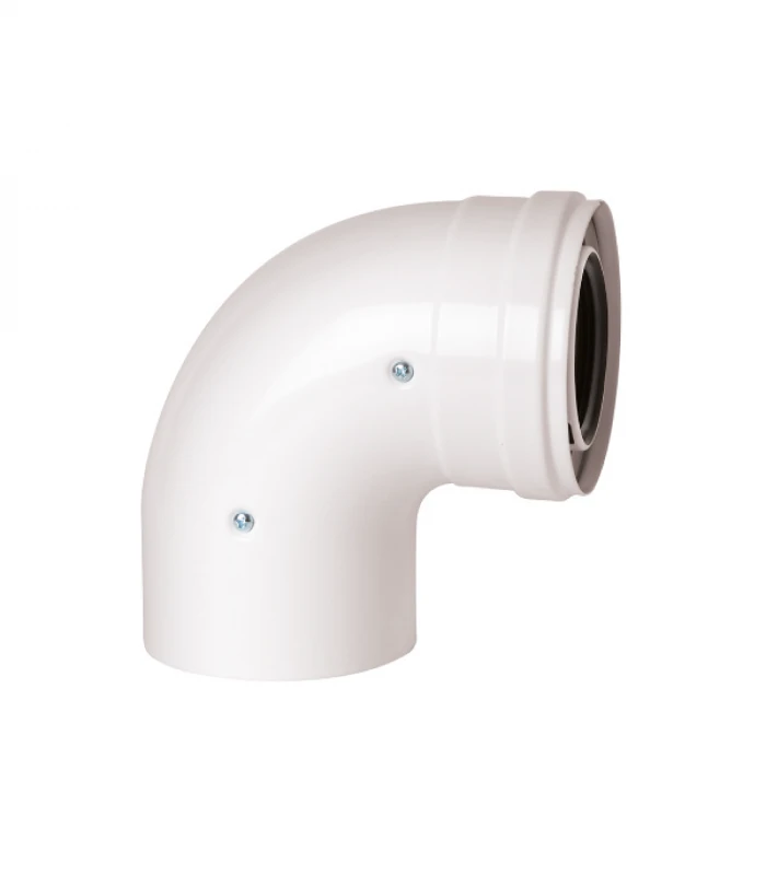 Codo a 87º PRACTIC para Chimenea Estanca Coaxial de Polipropileno (PPR) para Condensación