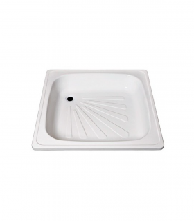 Plato de ducha de Acero Esmaltado PRACTIC en blanco