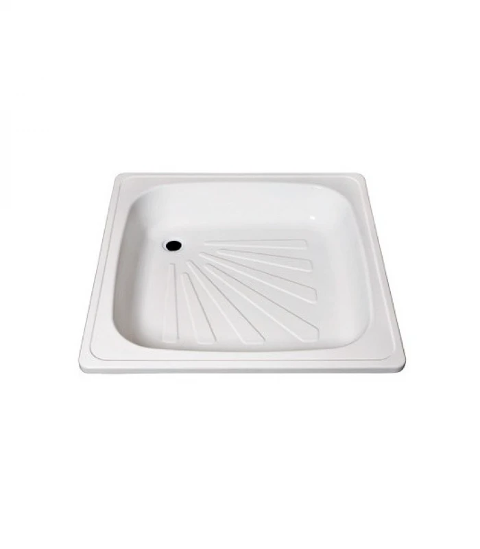 Plato de ducha de Acero Esmaltado PRACTIC en blanco
