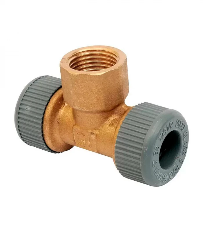 Te Rosca Hembra de Polibutileno EGB Gris