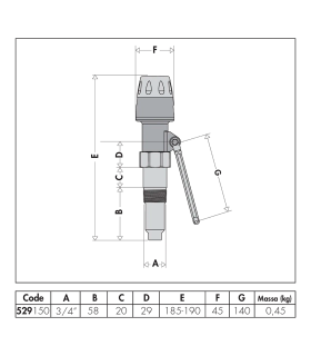 Regulador de Tiro CALEFFI de Doble Seguridad conexión 3/4" Biomasa 529050