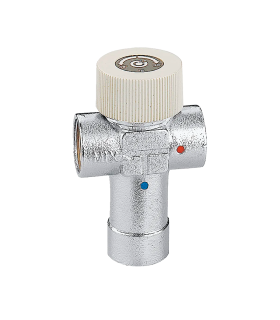 Mezclador termostático regulable CALEFFI de 30-48ºC Serie 520 de 3/4" i 1"