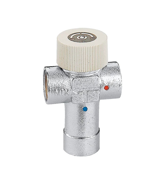 Mezclador termostático regulable CALEFFI de 30-48ºC Serie 520 de 3/4" i 1"