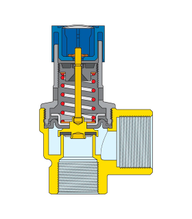 Válvula de Seguridad CALEFFI a 10bar para Sistemas HidroSanitarios 531410