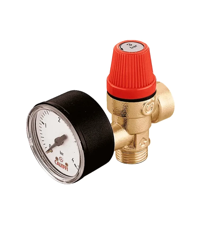 Válvula de seguridad CALEFFI 3bar Macho 1/2" Calefacción 314432