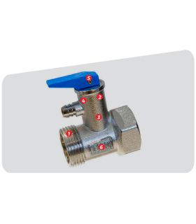 Válvula de seguridad TMM para Termo eléctrico o Calentador a Gas Serie C-361 de 1/2"