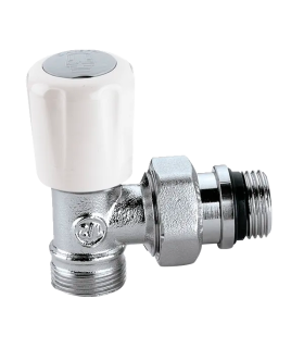 Válvula Termostática termostatizable de radiador CALEFFI con conexiones en Escuadra 338302 Válvula Termostática termostatizable de radiador CALEFFI con conexiones en Escuadra 338302